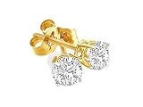 1/10 ctw Round Diamond Stud Earrings in 14K Gold
