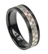 Zirconium Ring Black Ring with High Polish - 5mm Width