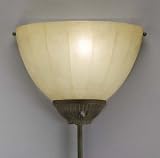 Pin up Plug in Lamp with Hazelnut finish and Distressed glass shade