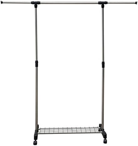 Heavy Duty Adjustable Portable Clothes Hanger Garment Rolling Rack Steel