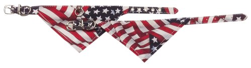 Americana Bandanna Fancy Dog Collar 1/2 x 14