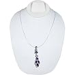 Sterling Silver Lapiz Gemstone Pendant 1.75 Inches