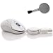 Mini White USB 2.0 Optical Mouse for Dell Inspiron Netbooks and Laptops - with Retractable USB Cord - PLUG-N-PLAY - Includes Keyboard and LCD Blower Cleaning Brush