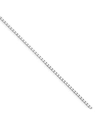1.25mm, 14 Karat White Gold, Box Chain - 20 inch