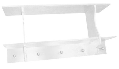 Allen 5 hook Wall Shelf - 5 HOOKS - WHITE Image Allen 5 hook Wall Shelf - 5 HOOKS - WHITE