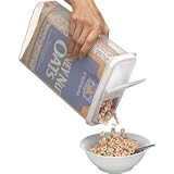 Bag-In Cereal and Snack Dispenser (Clear Container with White Lid) (11H x 7.75W x 4D) by Buddeez, Inc
