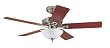 Hunter 22460 The Astoria Two-Light 52-Inch Five Blade Ceiling Fan, Brushed Nickel with Bowl