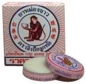 White Monkey Holding Peach Medicated Balm 8g. (6 Bearings)