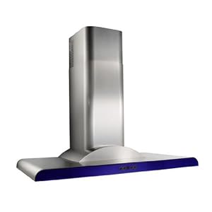 K778836SSB Best by Broan 36\\\” Stainless Steel Range Hood with Blue Trim and 440 CFM Internal Blower