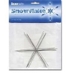 Metal Wire Snowflake Forms - Fun Craft Beading Project 3 3/4 Inches