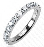 Titanium and Zirconia Slim Engagement Band 3MM
