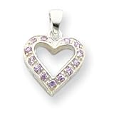 31k3o1%2BUmLL. SL160  Sterling Silver Pink CZ Heart Pendant