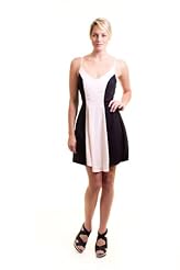 Chiffon/Polyester Fit-and-Flare Two-Toned Flowy High-Low-Hem  Dress