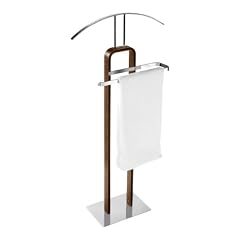 Wenko 18558100 Herrendiener Tallone - Holz-Chrom, 48 x 107 x 20 cm, Walnuss-Optik