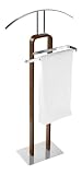 Wenko 18558100 Herrendiener Tallone - Holz-Chrom, 48 x 107 x 20 cm, Walnuss-Optik