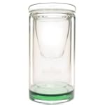 FIVE MOUNTAINS Double Wall Glass Insulated Tea Tumbler, Emerald Colored, with Complimentary Organic Green Tea