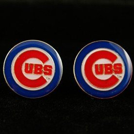 Chicago Cubs Post Earrings