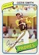 1980 Topps Ozzie Smith Baseball Card #393 - Shipped In Protective Display Case!