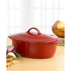 Calphalon Enamel Cast Iron 8 Quart Dutch Oven, Cabernet Red by Calphalon
