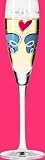 Review Ritzenhoff Tableware  / Champagne Glass, Pearls, Blue Faced Lovers, Designer Color Enamel Prosecco Flute in Gift Box