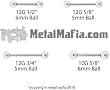 12G AND 10G INTERNALLY THREADED BAR BRINT125/8 -12G 5/8" 5MM BALL
