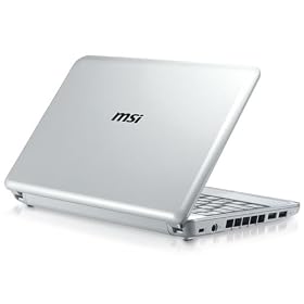 MSI Wind U100-411US 10-Inch Mini Laptop (1.6 GHz Intel Atom Processor, 1 GB RAM, 120 GB... by