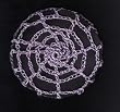 Lilac Metallic Spider Web Crocheted Hair Bun Cover- MEDIUM