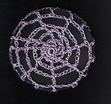 Lilac Metallic Spider Web Crocheted Hair Bun Cover- LARGE