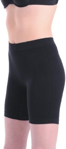 Women Seamless Long Leg Panty Shaper High Waisted Black Shorts Slenderize Shapes Sizes: Large