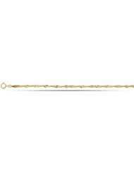 10K Yellow Gold Singapore Chain Anklet (10 Inches)