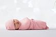 Merino Kids Cocooi Babywrap Swaddle and Cap, Fairyrose Stripe