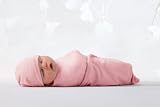 from Cocooi Merino Kids Cocooi Babywrap Swaddle and Cap, Fairyrose Stripe