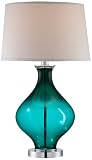 Teal Blue Glass Decanter Table Lamp