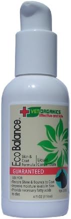 EcoBalance Skin and Coat Liquid Concentrate for Dogs - 118 Doses - Highly Absorbed - One Pump per 25 pounds of Bodyweight. Contains Concentrated Amounts of Omega 3 & 6, Choline and Biotin. Restores Shine to Coat. 100% No Hassle Satisfaction Guarantee.