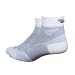 The culmination of 20 years of knitting and running experience. DV8 is for the runner who prefers a low-bulk fit but wants more from a sock. DV8 delivers much more with a sculpted left/right specific fit, advanced meta pad for forefoot strike performance, and a hand-looped toe seam that is imperceptable. Made from the recycled fiber CoolMax EcoMade. Small - 36-39.5/Women's 6-8, Medium - 40-42.5/ Men's 7 - 9/Women's 8.5-10.5, Large - 43-45.5/ Women's 9.5 - 11.5/Men's 11-13, X-Large - 46+/Men's 12+.