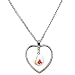 Boston Red Sox Mini Baseball Heart Necklace