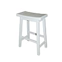 TMS 24-Inch Arizona Sadde Stool, White