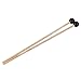 Yibuy 380mm Soft Plastic Head Xylophone Unwood Mallets with 30mm Head Set of 2