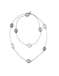 Majorica Pearl and Chain Necklace