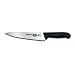 Victorinox Cutlery 7-1/2-Inch Wavy Edge Chef's Knife, Black Fibrox Handle