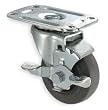 Industrial Grade 1UHL7 Swivel Caster w/Brake, 5 In, 145 Lb, TPR