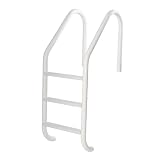 S.R. Smith VLLS-103E-VG SealedSteel 3-Step Pool Ladder with White Plastic Steps, Gray...