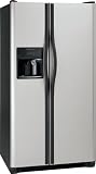 Frigidaire FRS6HR5JMB 26.0 cu. ft. Side-by-Side Refrigerator with 3 Glass Shelves, 1 Humidity Controlled Crisper and External 4 Button Ice/Water Dispenser: Silver Mist
