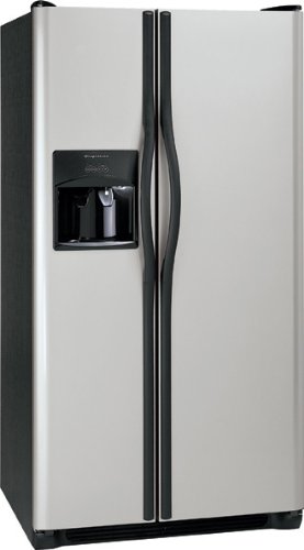 Frigidaire FRS3HR5JMB 22.6 cu. ft. Side by Side Refrigerator with 3 Glass Shelves, 1 Humidity Control and External 4 Button Ice/Water Dispenser: Silver Mist