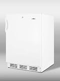 Counter Depth Refrigerators:Summit: FF6L7ADA 5.5 cu. ft. Compact Refrigerator with Adjustable Wire Shelves, Door Storage, Fruit/Vegetable Crisper, Interior Light, Door Lock, ADA Compliant and Commercially Approved: White