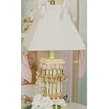 Glenna Jean Isabella Yellow Lamp Base with Roses & Ribbon Shade