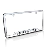 Infiniti Chrome Brass License Frame with Logo Screw Covers by Infiniti