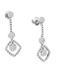 0.75CTW DIAMOND FLOWER EARRINGS