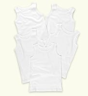 5 Pack - Pure Cotton Sleeveless Vests