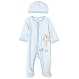 Little Me Layette Footie, Bear, Sky Blue